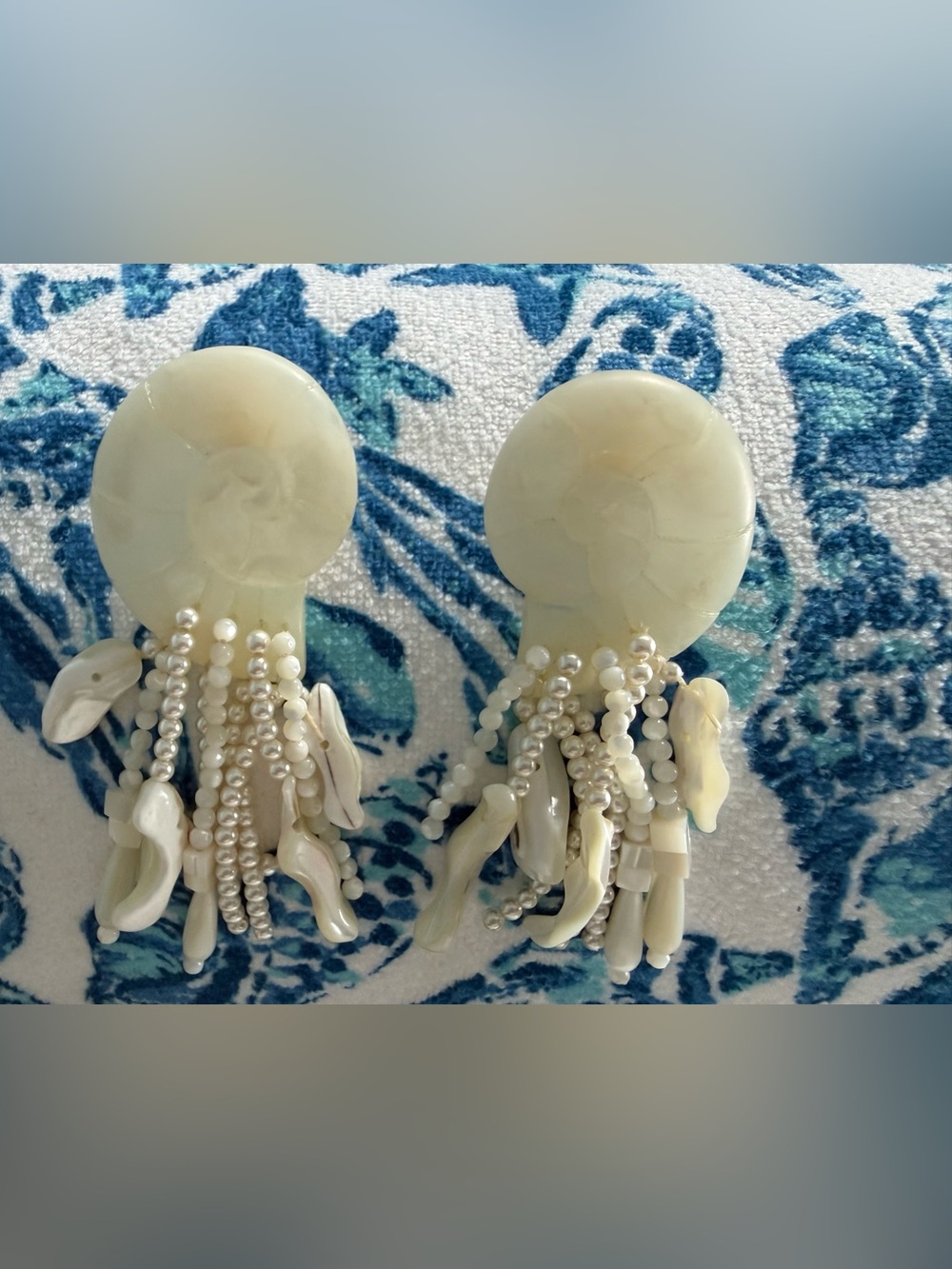 Tuckernuck White + Pearl Shelly Earrings NEW